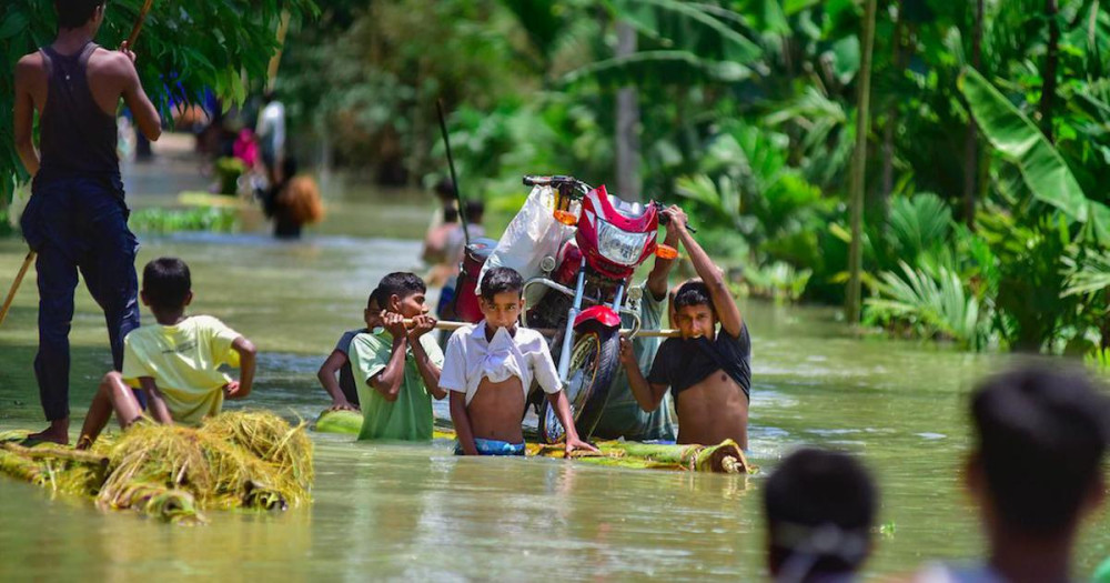 भारतको आसाममा भिषण बाढीबाट ६ लाख मानिस विस्थापित