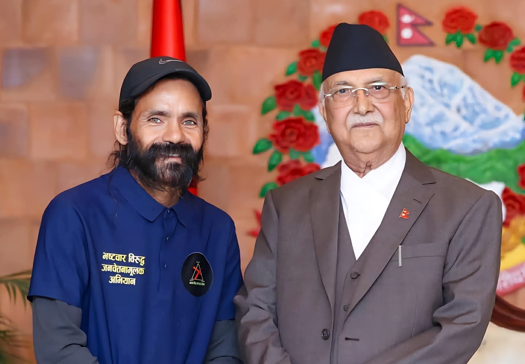 ३१ दिन पैदलै हिँडेका बाेहराले बल्ल भेटे प्रधानमन्त्री