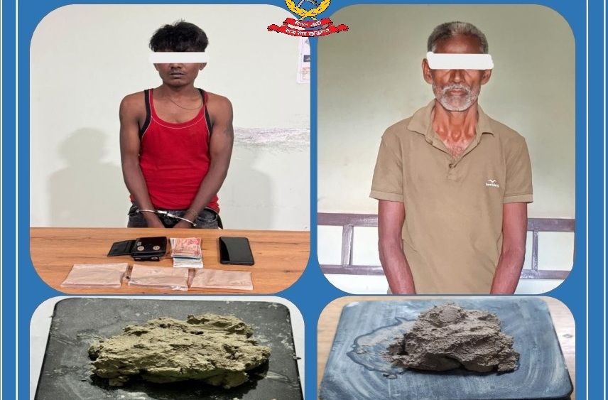 झापामा ब्राउन सुगर बरामद, दुई जना पक्राउ