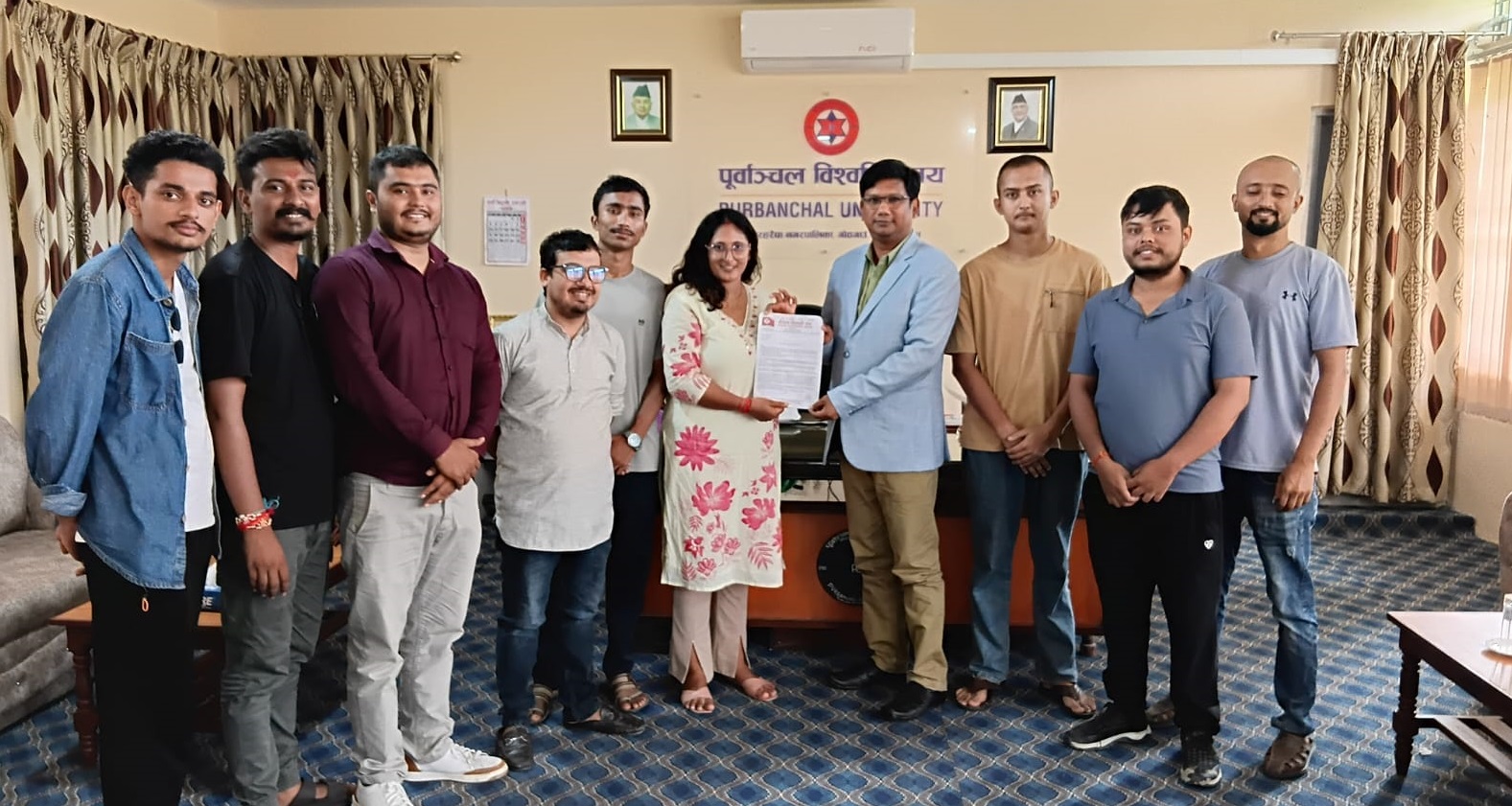 नेविसंघद्वारा पूर्वाञ्चल विश्वविद्यालयमा शैक्षिक समस्या समाधानको माग