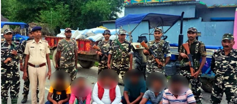 गौरीगञ्ज नाकाबाट फर्सीको बियाँ तस्करी, ६ जना एसएसबीको नियन्त्रणमा
