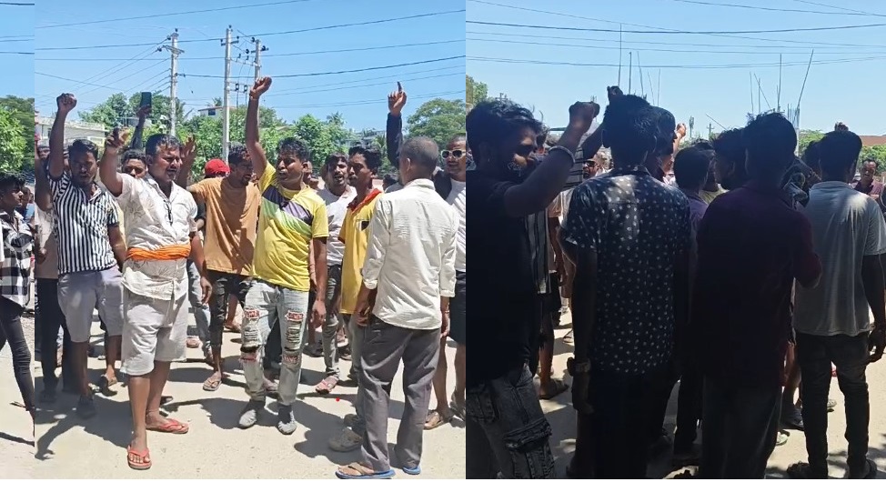 विराटनगर भन्सार ढाट ३ नजिकै सिटीरिक्सा चालकको विरोध प्रदर्शन