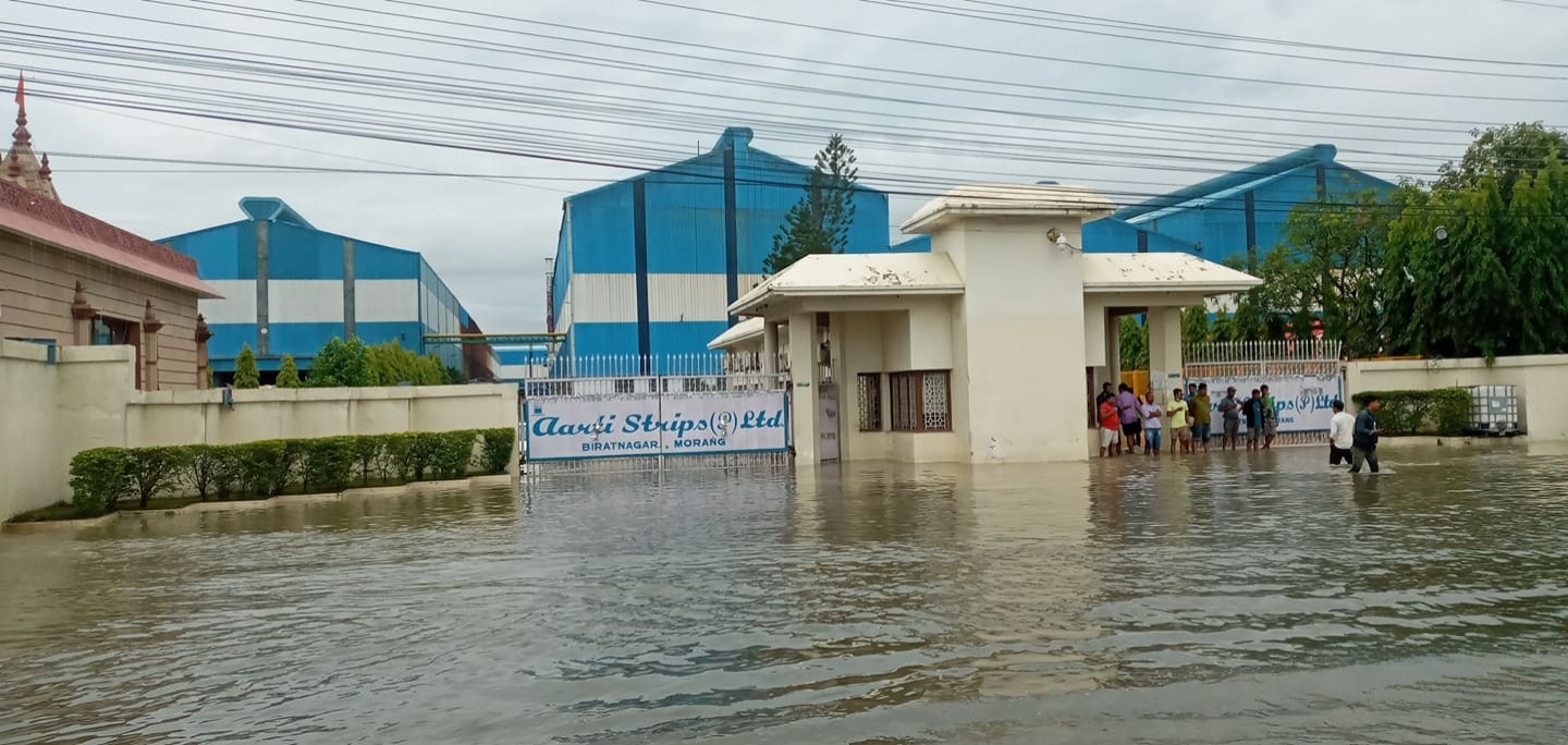 सुनसरी-मोरङ औद्योगिक कोरिडोरमा डुबान, प्रारम्भिक अनुमानमा ५० करोडभन्दा बढीको क्षति