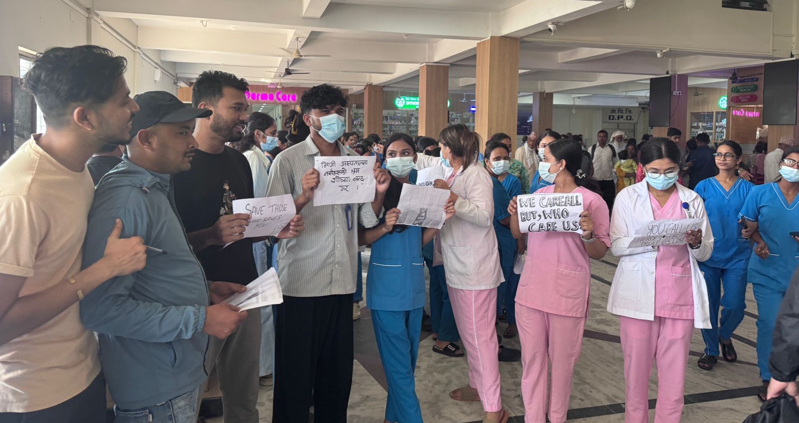 विराट टिचिङपछि नोबेल शिक्षण अस्पतालका नर्सहरू आन्दोलित