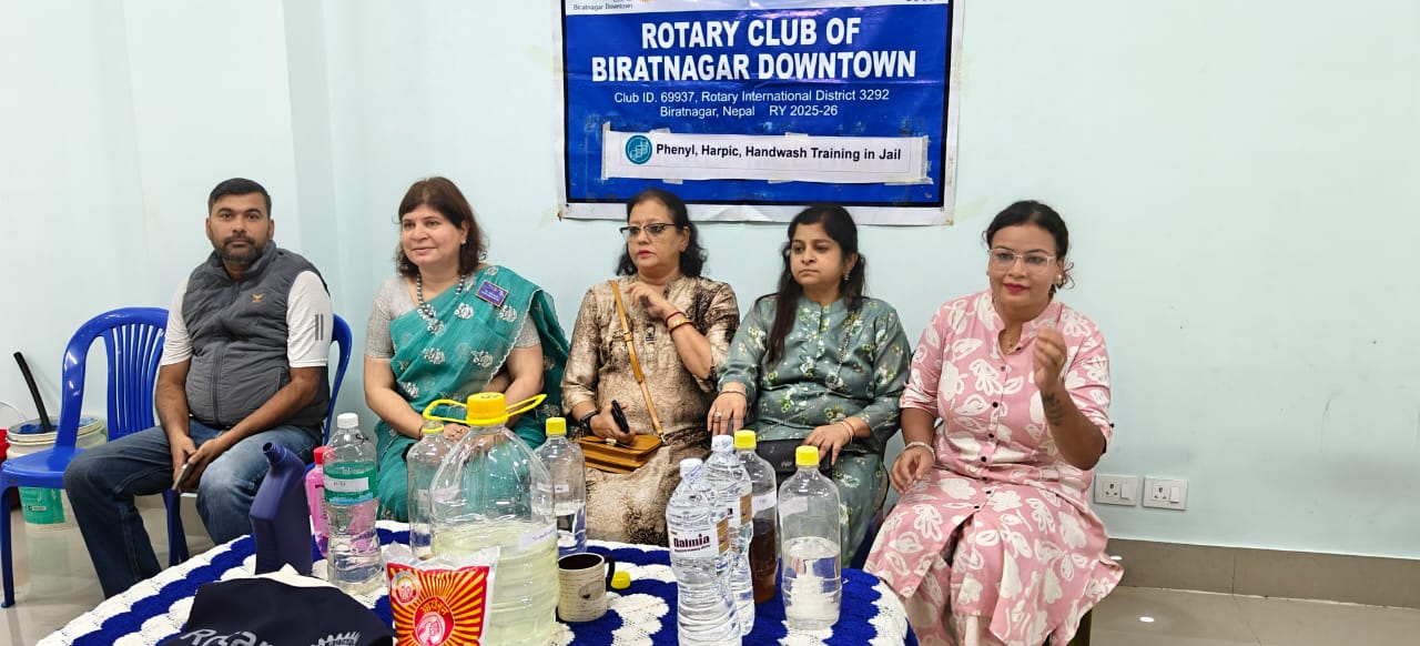 मोरङ कारागारमा महिला कैदीलाई हर्पिक, लिक्विड ह्यान्डवास र फिनाइल बनाउने तालिम