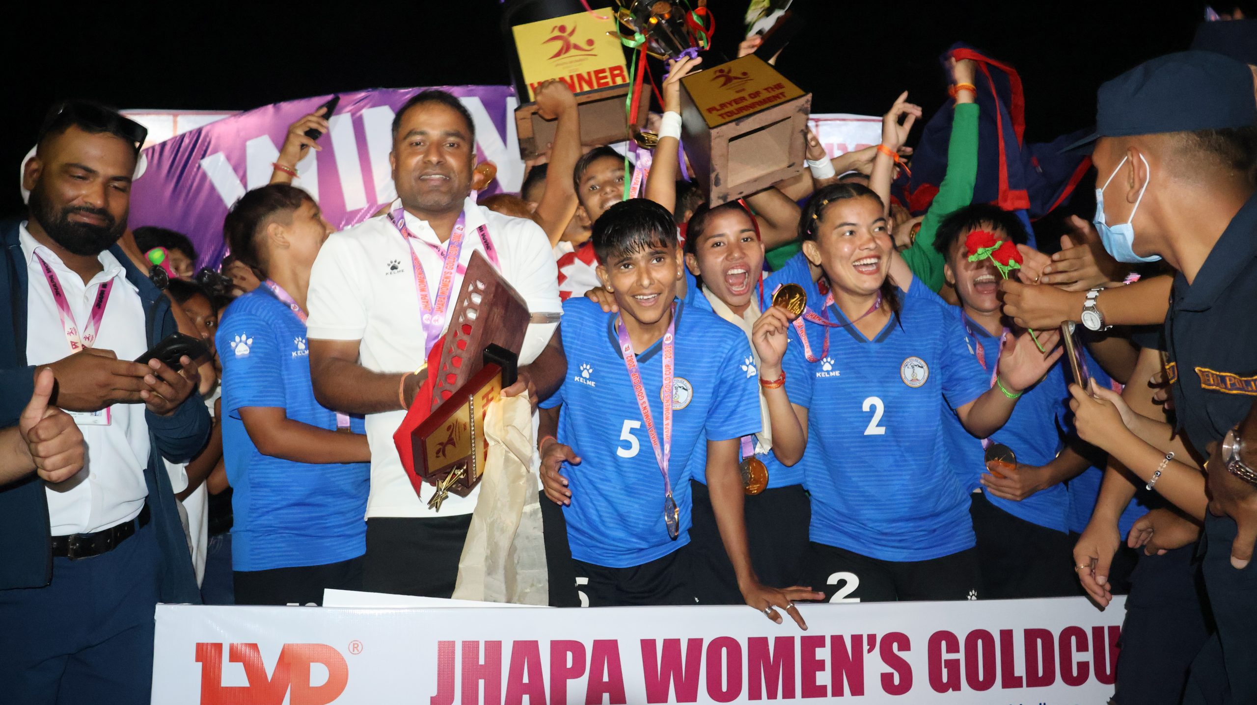 पुलिसले जित्यो झापा महिला गोल्डकपको उपाधि