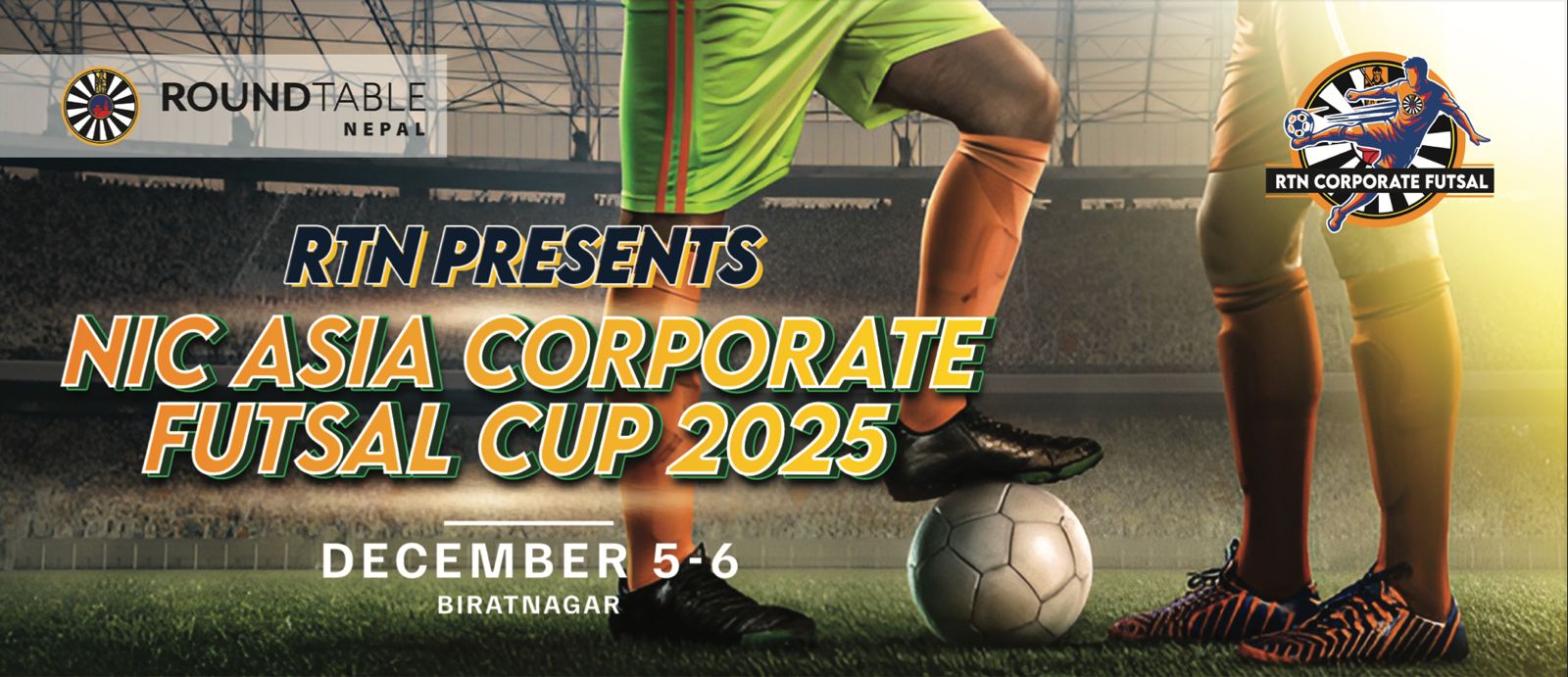 विराटनगर राउन्ड टेबल ५ को आयोजनामा एनआईसी एसिया कर्पोरेट फुटसल हुँदै
