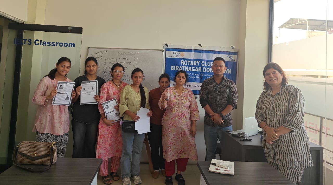 रोटरी क्लब अफ विराटनगर डाउनटाउनद्वारा ‘स्किलब्रू नेपाल’ बारिस्ता तालिम सुरु