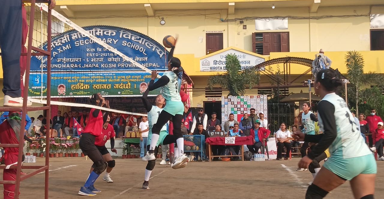 अर्जुनधारा महिला भलिबलमा पुलिसको जित