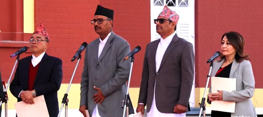 नवनियुक्त चार मन्त्रीहरूले लिए पद तथा गोपनियताको शपथ