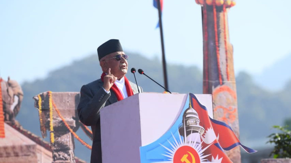 महाधिवेशन उद्घाटन गर्दै ओलीले भने- एमाले अजम्बरी पार्टी हो