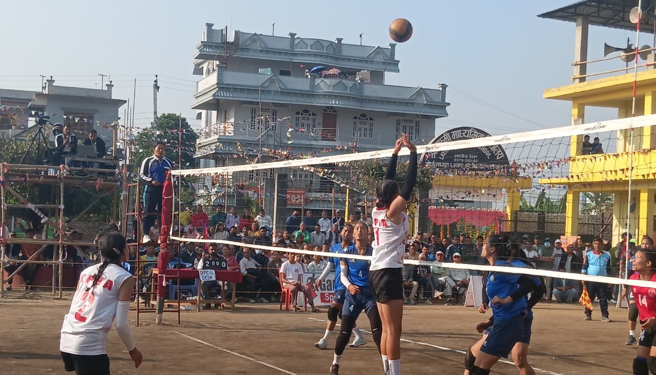 पुलिस पनि अर्जुनधारा महिला भलिबलको सेमिफाइनलमा