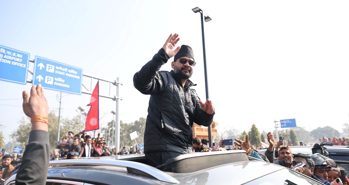 नेपालगञ्ज पुगेका बालेनलाई भव्य स्वागत