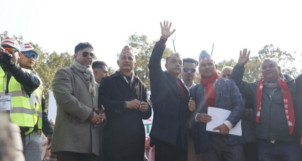 विशेष महाधिवेशन स्थल पुगे कांग्रेस महामन्त्री गगनकुमार थापा