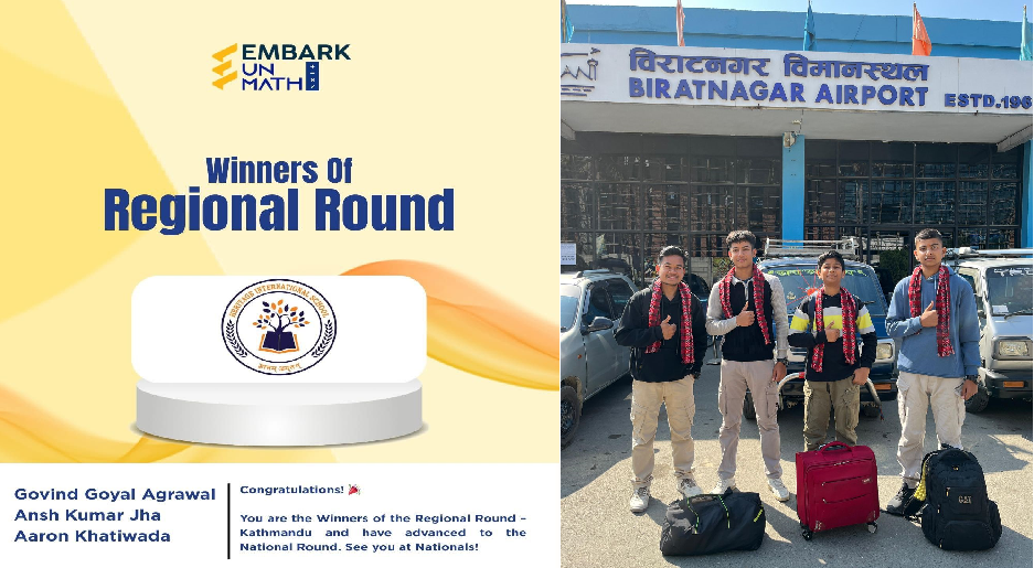 ग्लोबल म्याथ डिबेट लिगको राष्ट्रिय फाइनलमा भिड्न हेरिटेजका विद्यार्थी काठमाडौं प्रस्थान