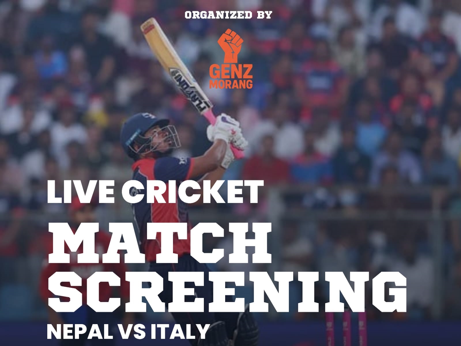 विराटनगरको पुरानो गुद्रीमा नेपाल र इटालीको म्याच लाईभ प्रसारण