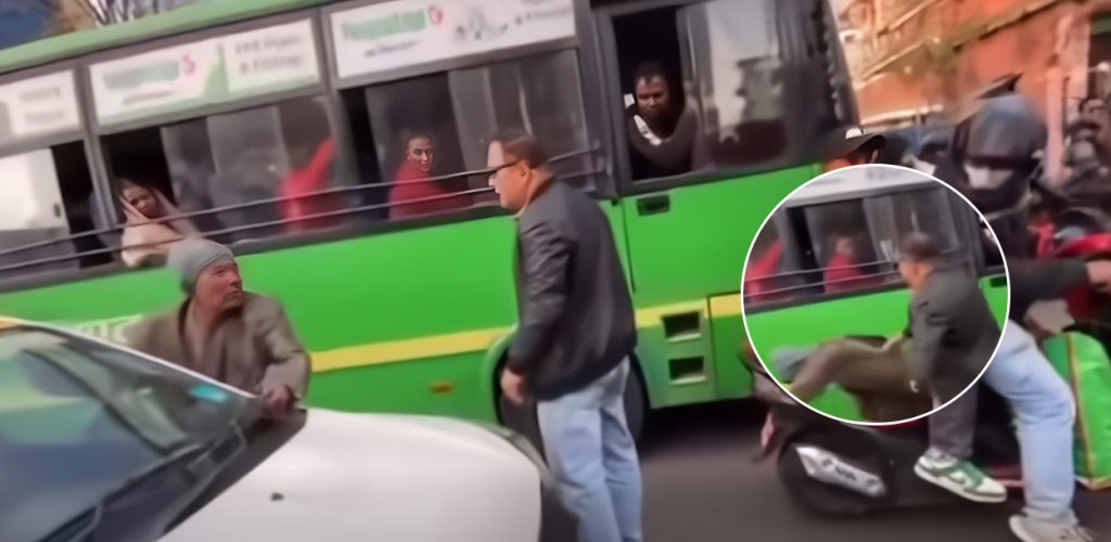 सडकमा पैदल यात्रुलाई झापु हान्ने कार चालक परे प्रहरी फन्दामा (हेरौं भिडियो)