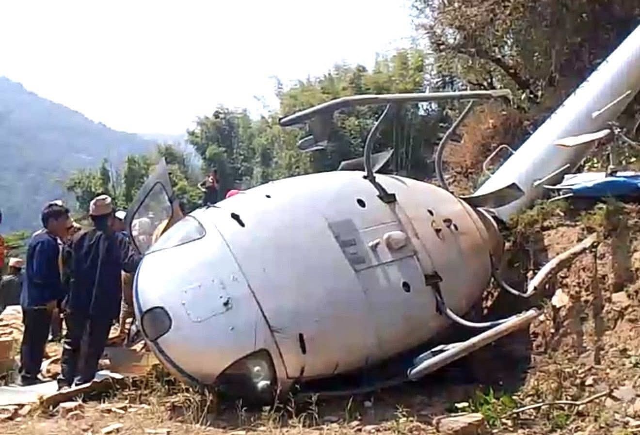 खोटाङमा हेलिकप्टर दुर्घटना