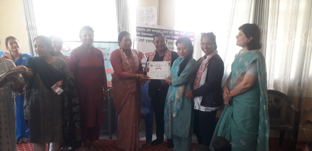 बुढीगंगा गाउँपालिकाको वडा नं. ४ र ६ मा एड्भान्स टेलरिङ तालिम सम्पन्न