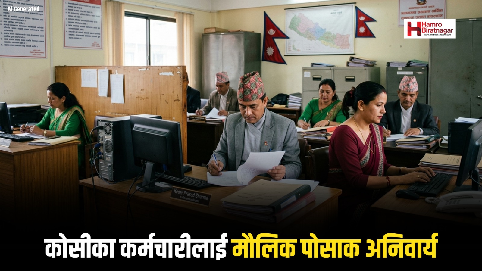 कोसीका कर्मचारीलाई सातामा दुई दिन परम्परागत पोसाक अनिवार्य 