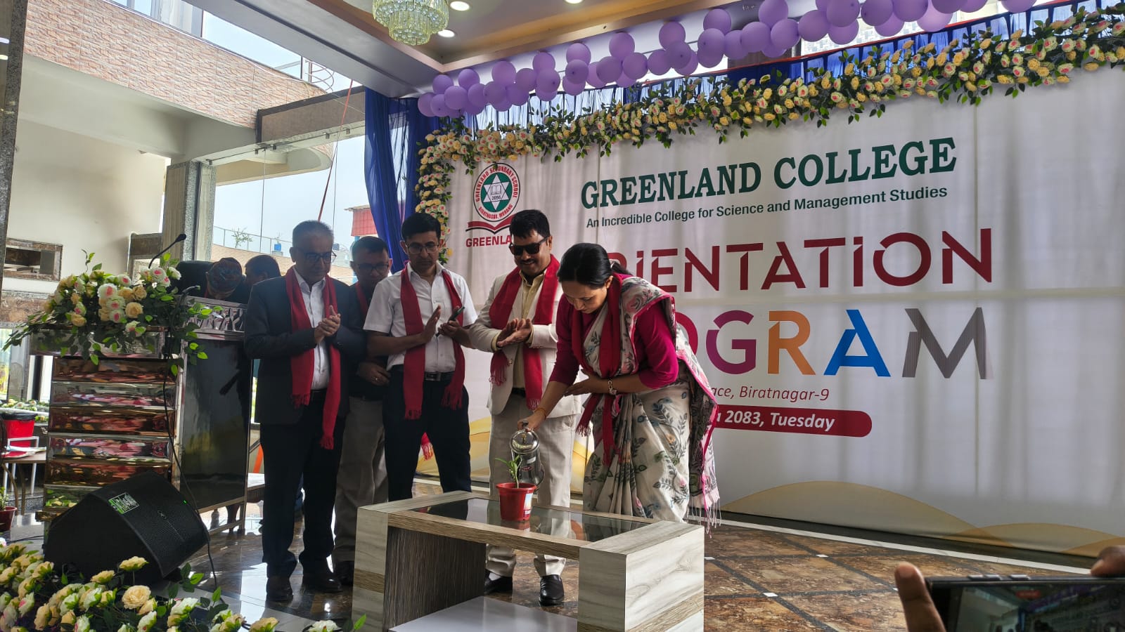 ग्रीनल्याण्ड कलेजद्वारा कक्षा ११ का विद्यार्थीलाई भव्य अभिमुखीकरण
