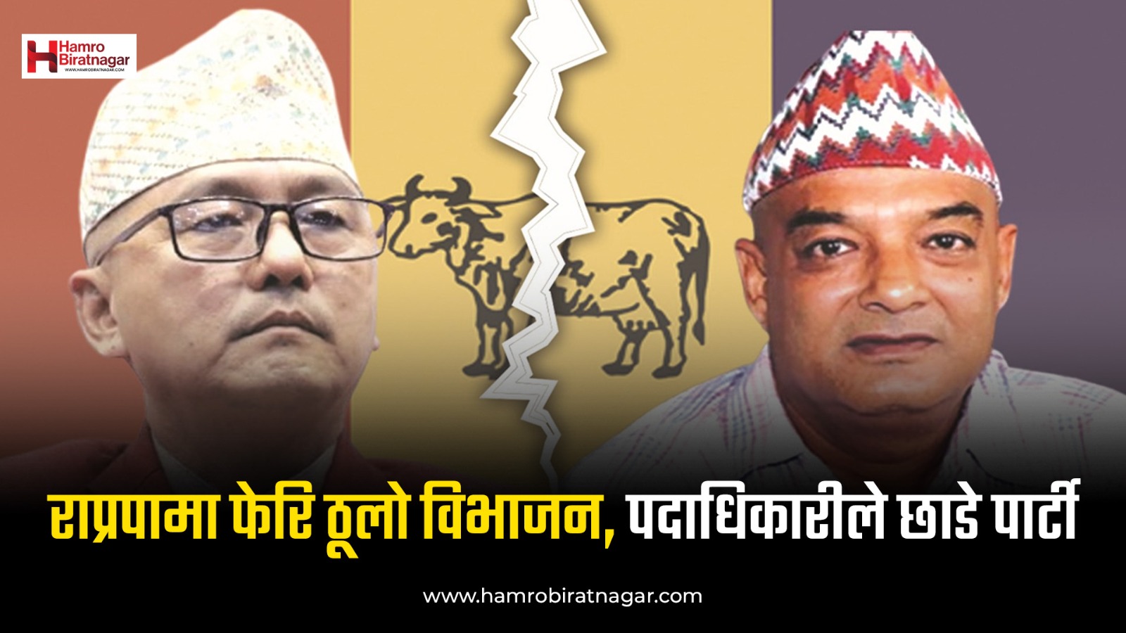राप्रपामा ठूलो विभाजन, केन्द्रीय पदाधिकारीसहित १८३ नेताले गरे पार्टी परित्याग