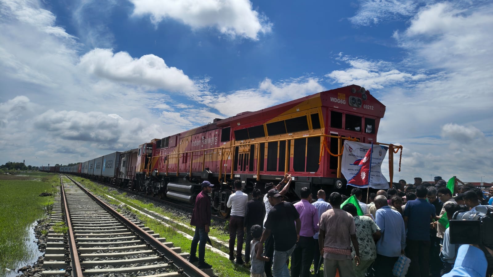 कोलोकोता बन्दरगाहबाट सोझै विराटनगर आइसीपीमा आइपुग्यो मालवाहक रेल, औद्योगिक कच्चा पदार्थको लागत घट्ने
