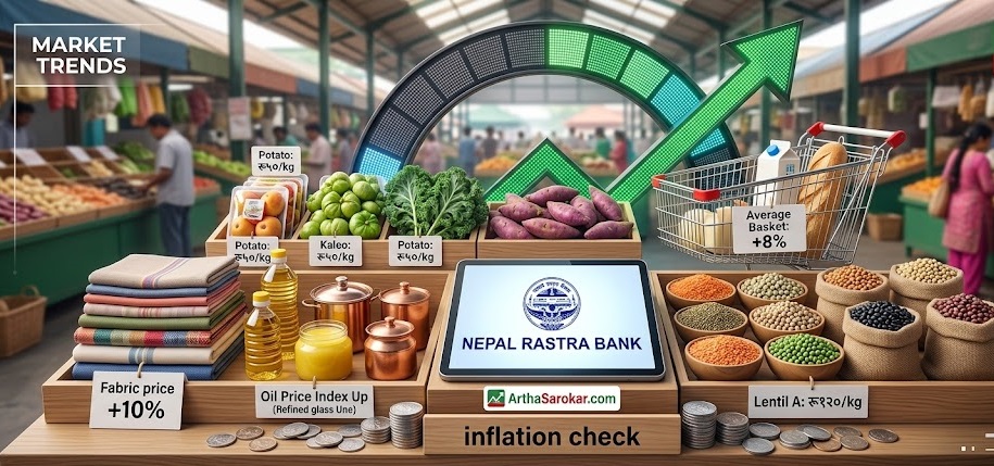 औसत मुद्रास्फीति २.८९ प्रतिशत, दाल र गेडागुडीको मूल्य घट्यो