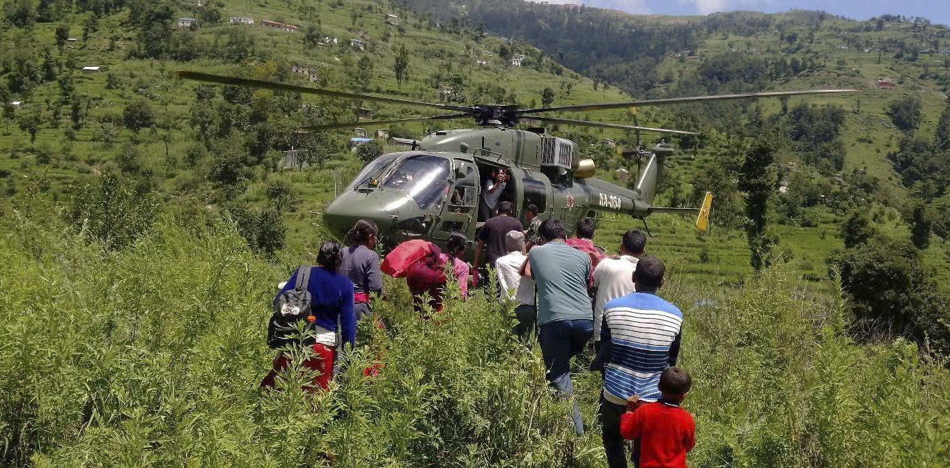 बिहीबार बिहान १२३ जनाको हवाई उद्धार