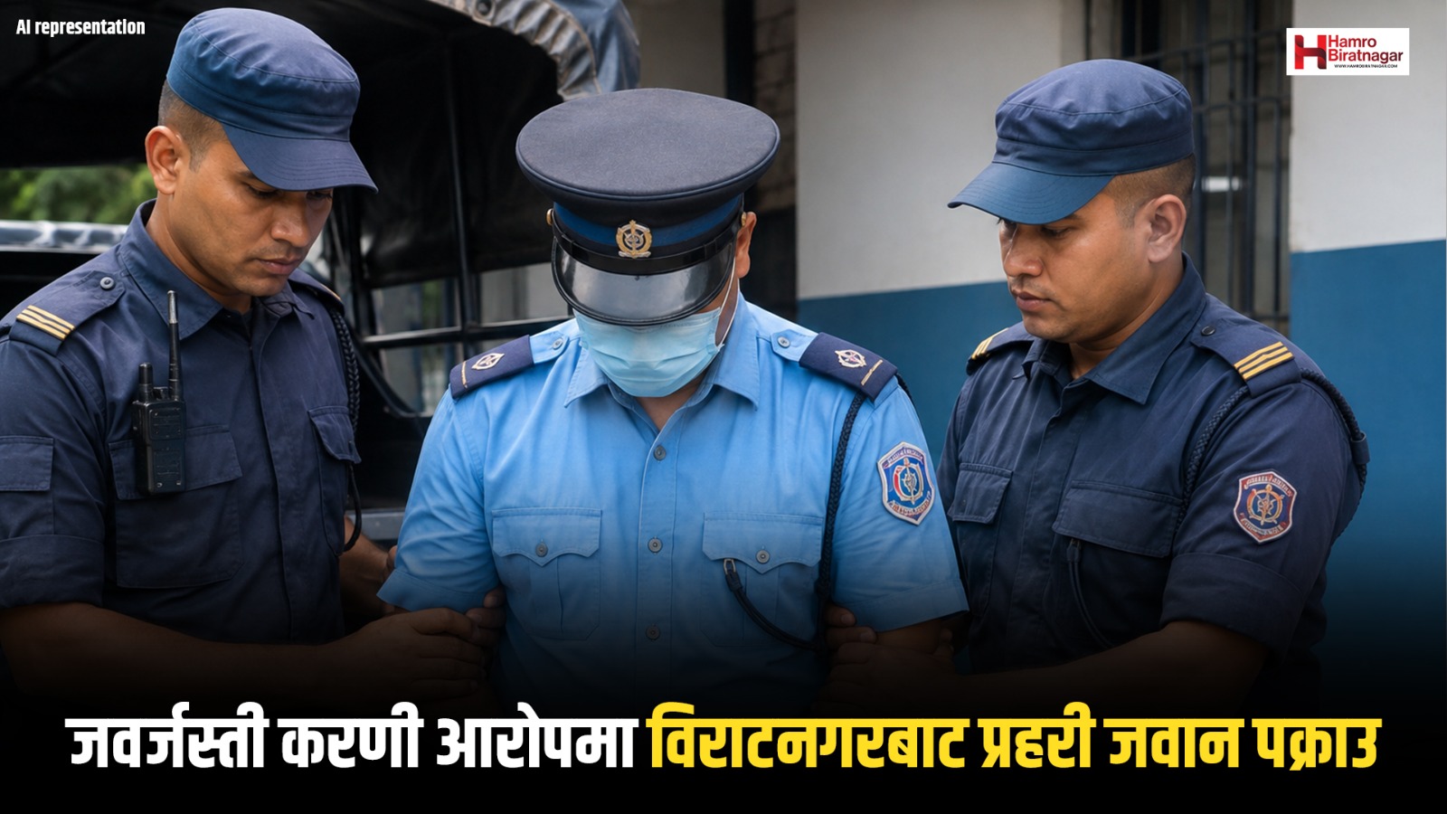 जवर्जस्ती करणी आरोपमा विराटनगर बाट प्रहरी जवान पक्राउ