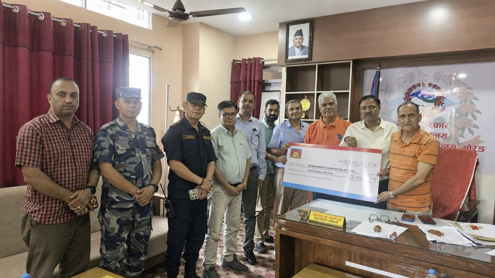 विपद् पीडितका लागि राठी ग्रुपद्वारा २७ लाख रुपैयाँ सहयोग